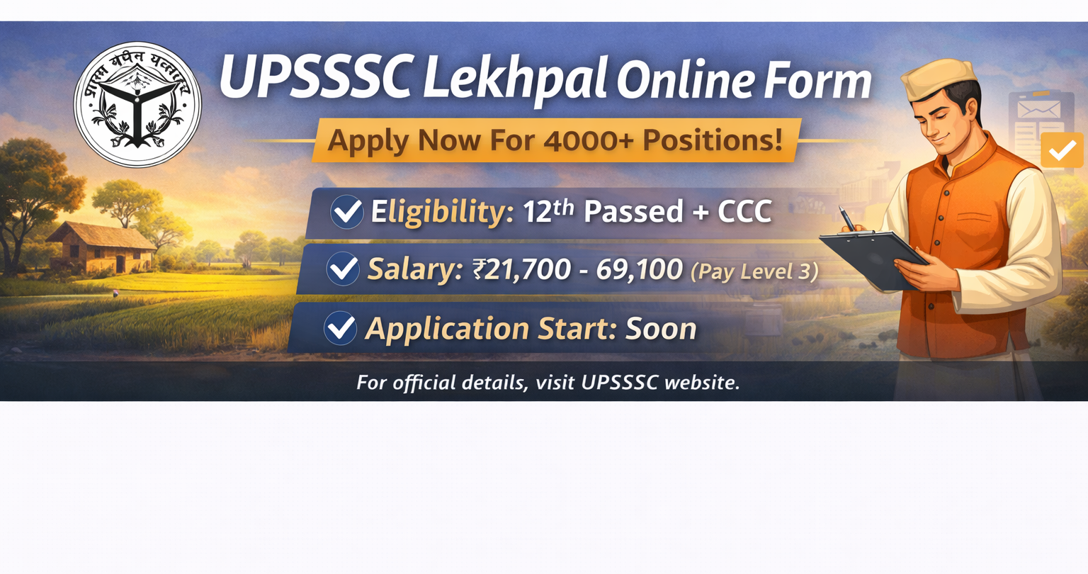 UPSSSC Lekhpal Online Form 2026 